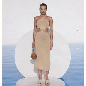 Cult Gaia Cameron Dress color sand size small